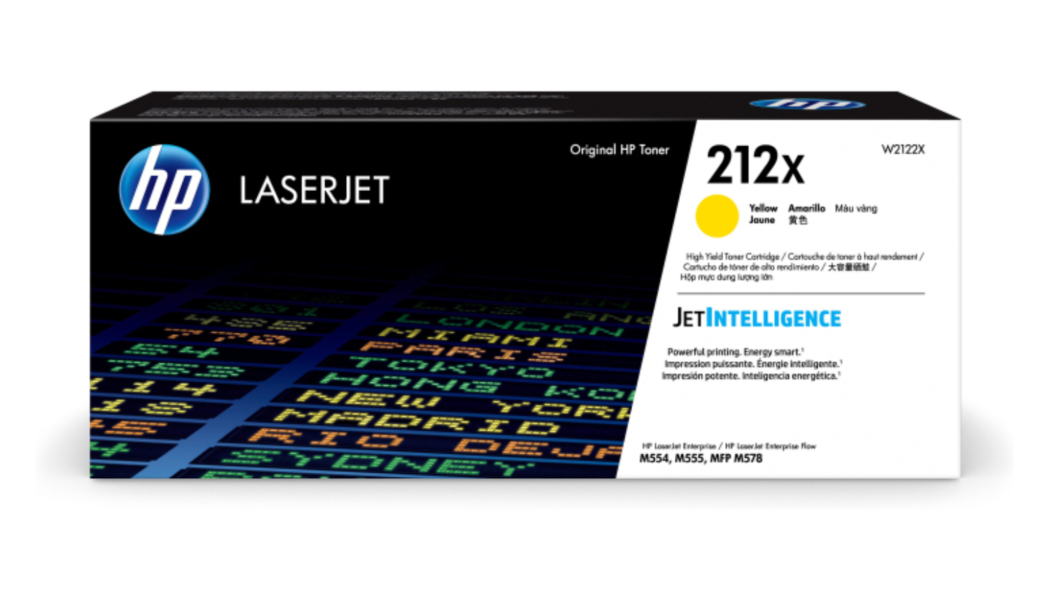 HP #212X Yellow High Yield LaserJet Printer Toner Cartridge W2122X