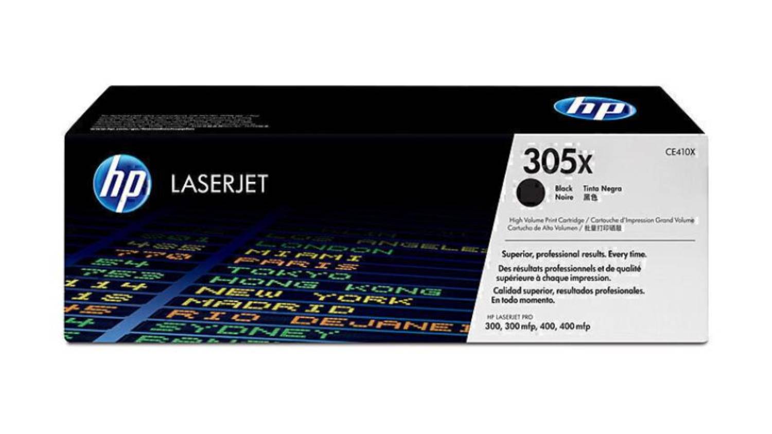 HP #305X Black High Yield LaserJet Printer Toner Cartridge CE410X