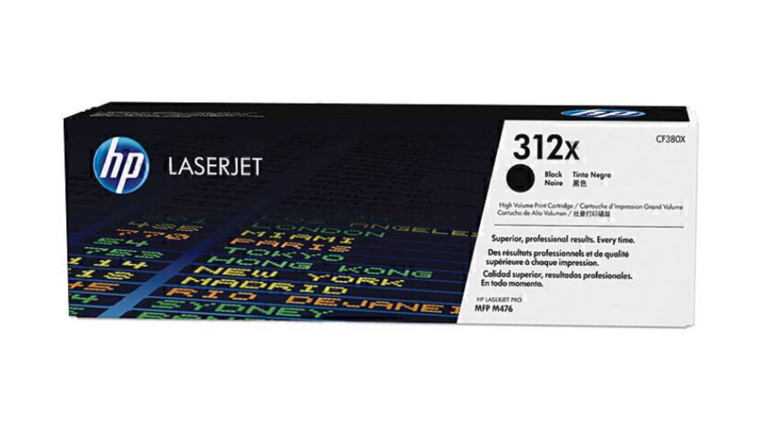 HP #312X Black High Yield LaserJet Printer Toner Cartridge CF380X