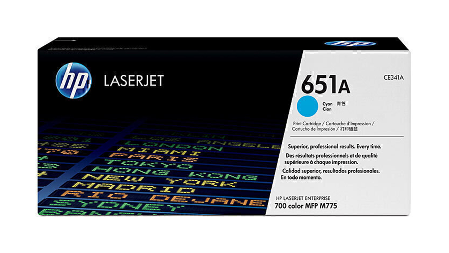 HP #651A Cyan Original LaserJet Printer Toner Cartridge CE341A