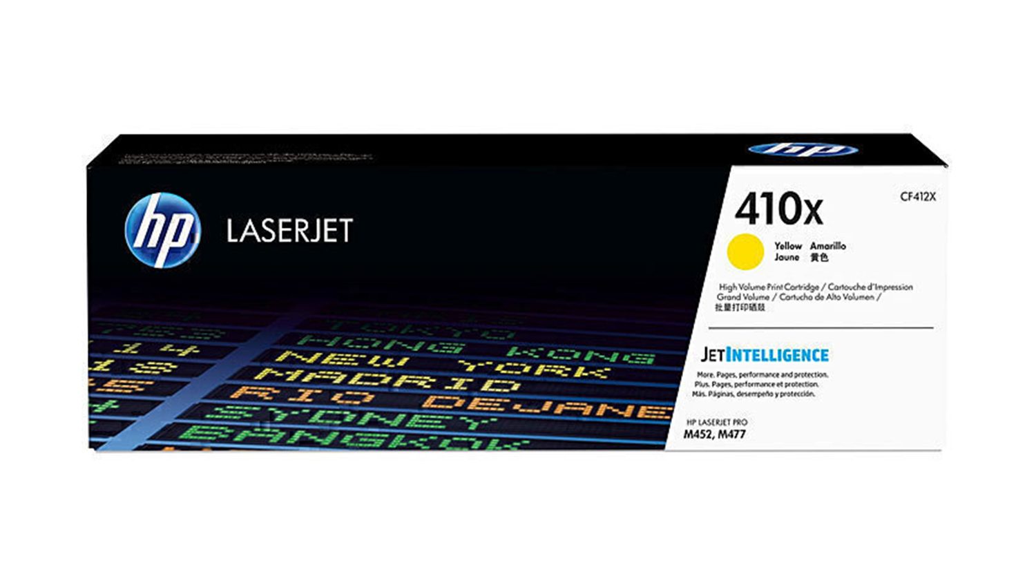 HP #410X Yellow High Yield LaserJet Printer Toner Cartridge CF412X