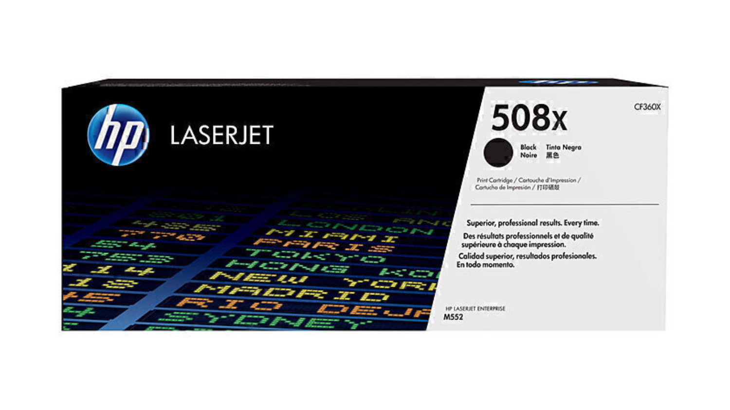 HP #508X Black High Yield LaserJet Printer Toner Cartridge CF360X