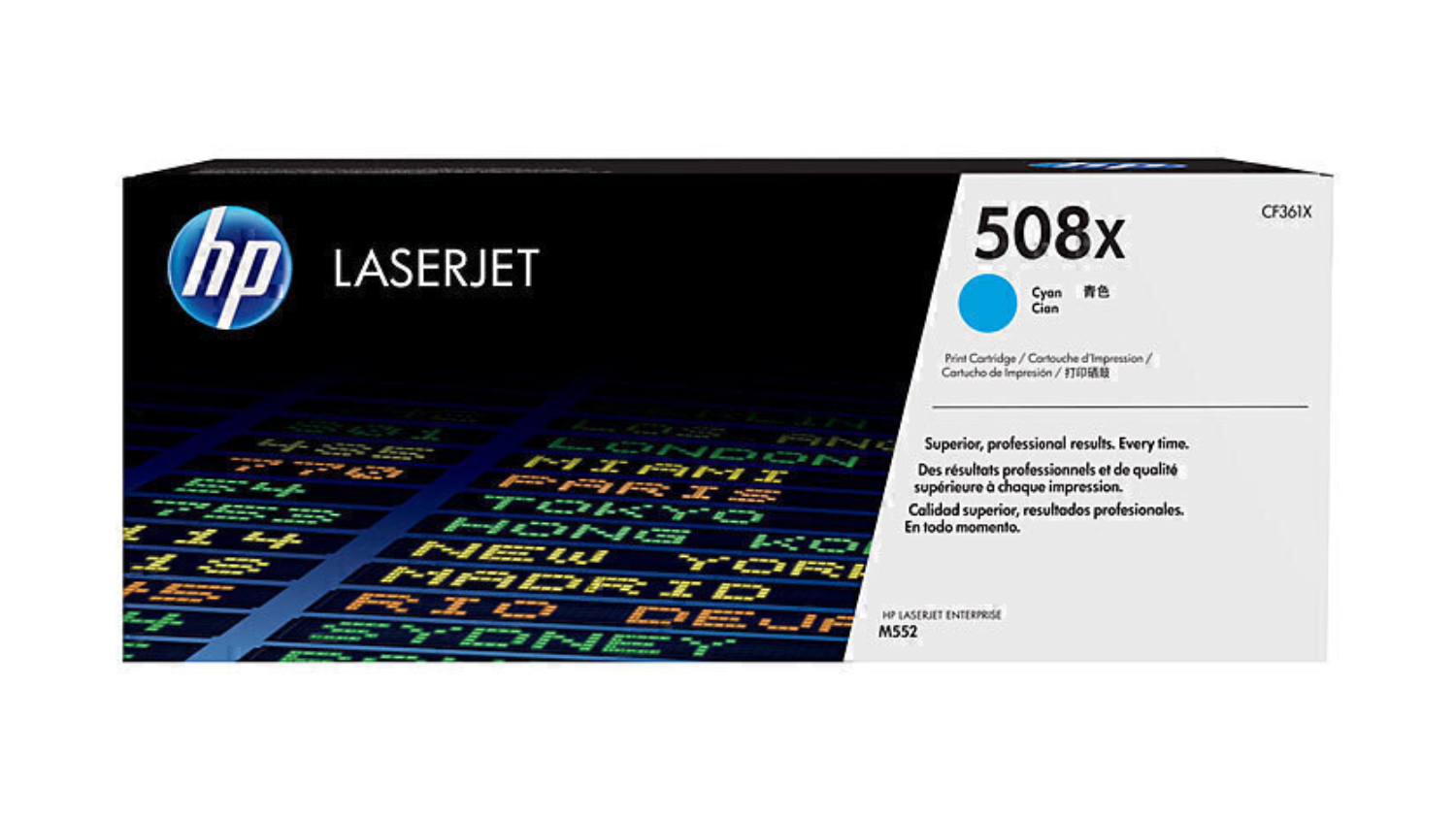 HP #508X Cyan High Yield LaserJet Printer Toner Cartridge CF361X