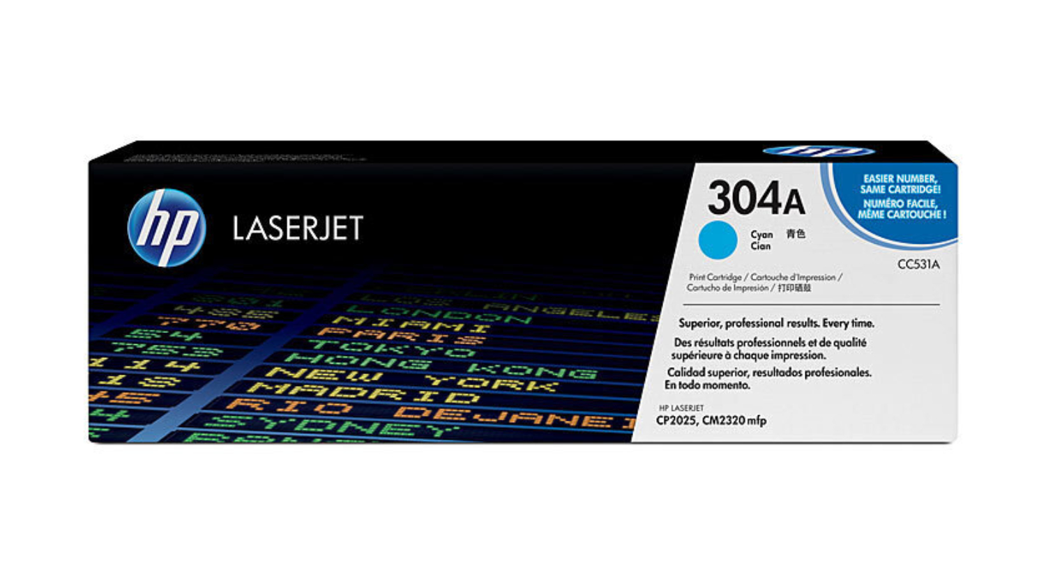 HP #304A Cyan Original LaserJet Printer Toner Cartridge CC531A