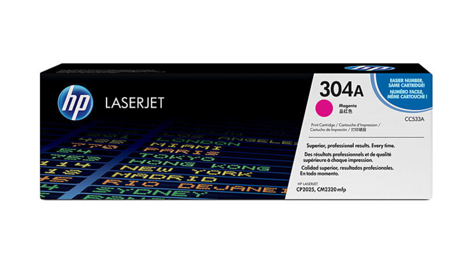 HP #304A Magenta Original LaserJet Printer Toner Cartridge CC533A