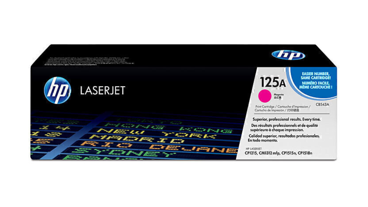 HP #125A Magenta Original LaserJet Printer Toner Cartridge CB543A
