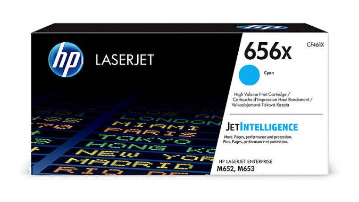 HP #656X Cyan High Yield LaserJet Printer Toner Cartridge CF461X