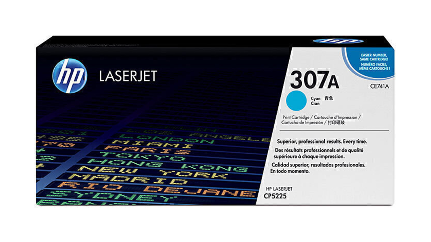 HP #307A Cyan Original LaserJet Printer Toner Cartridge CE741A