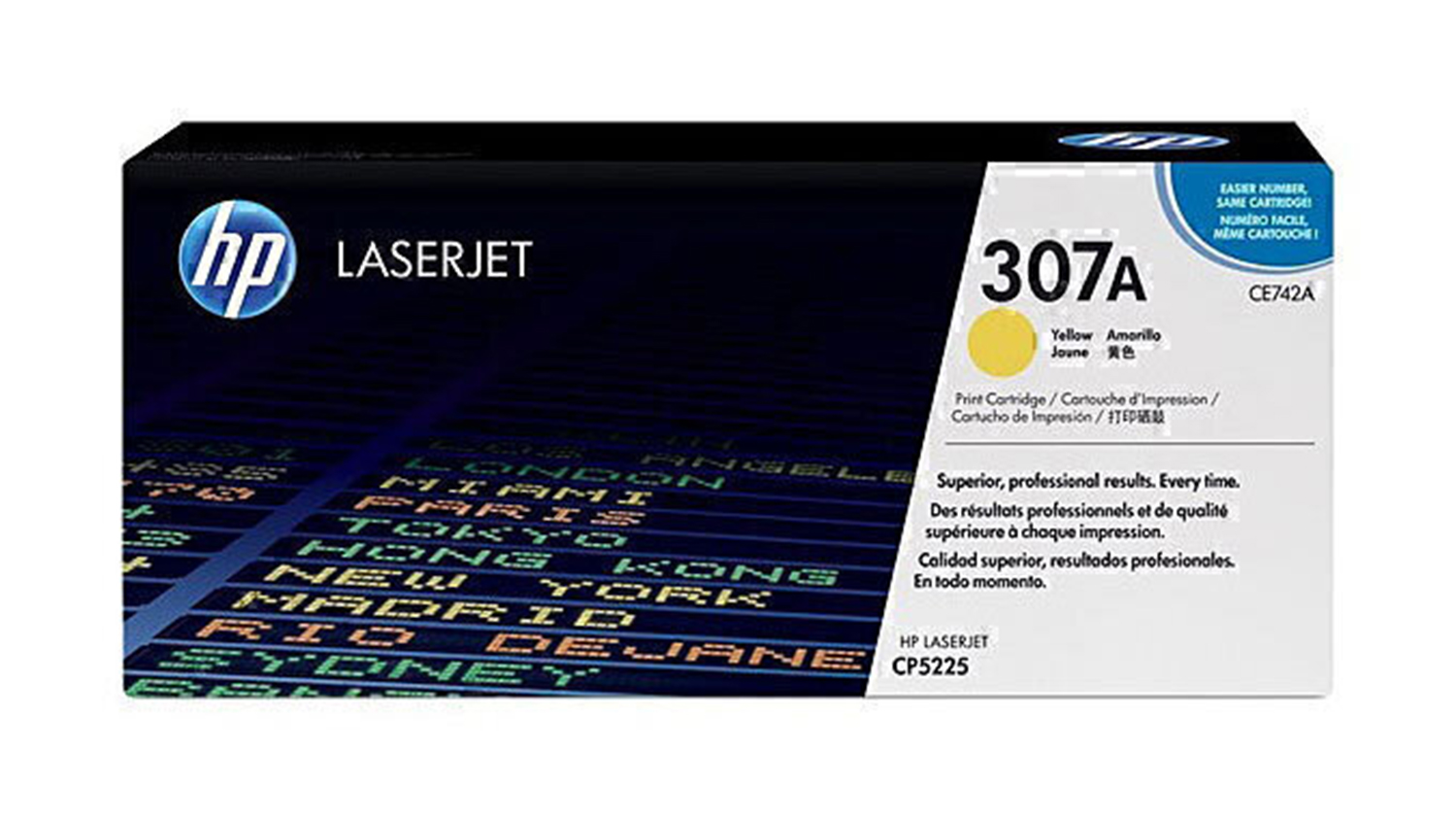 HP #307A Yellow Original LaserJet Printer Toner Cartridge CE742A