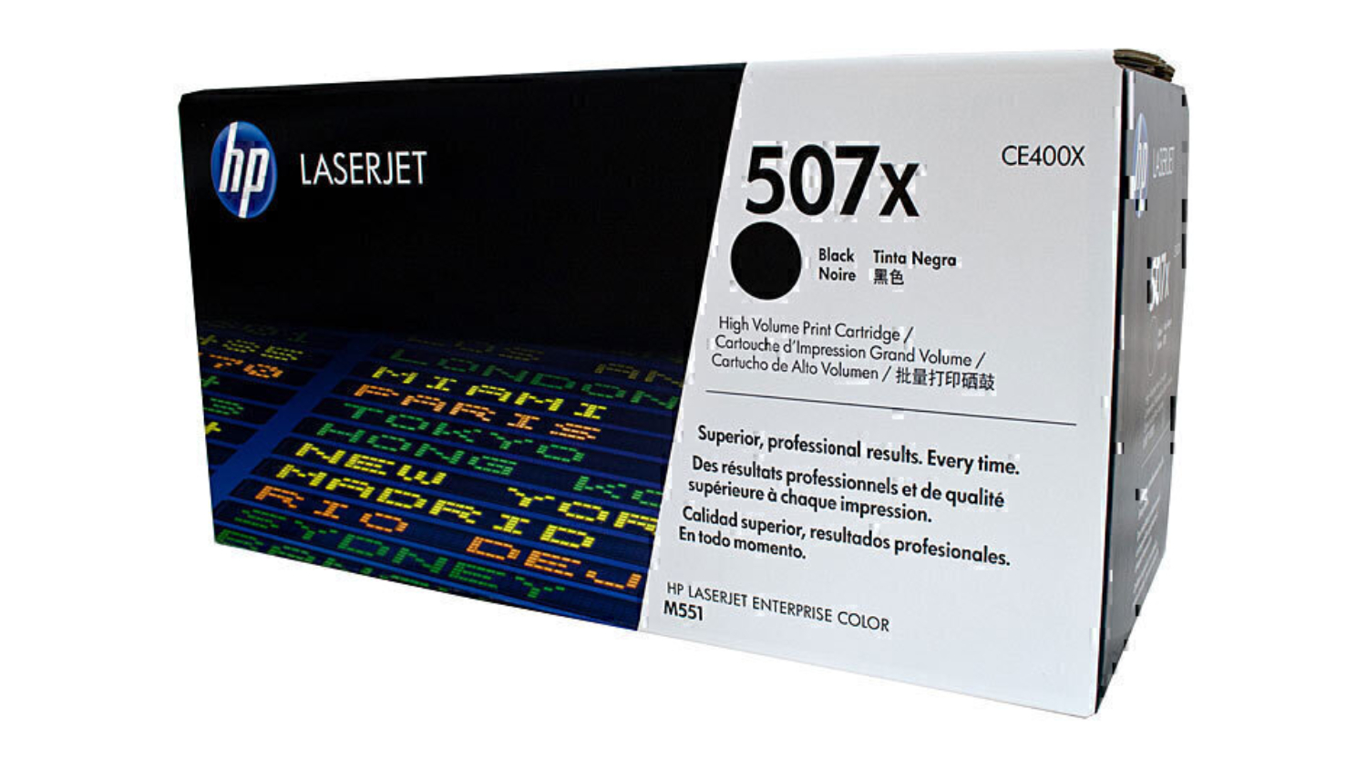 HP #507X Black High Yield LaserJet Printer Toner Cartridge CE400X