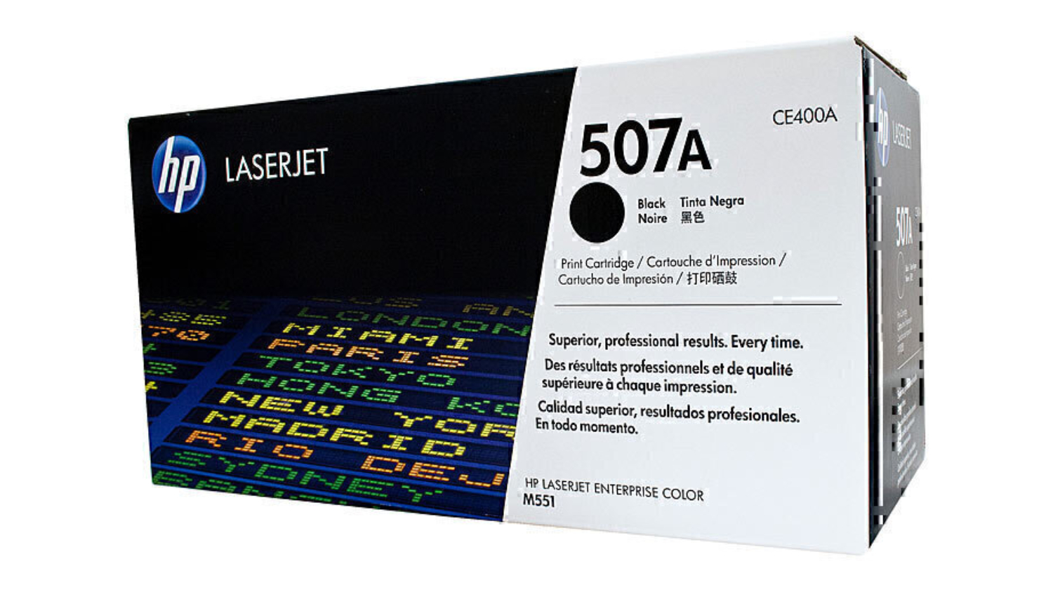 HP #507A Black Original LaserJet Printer Toner Cartridge CE400A