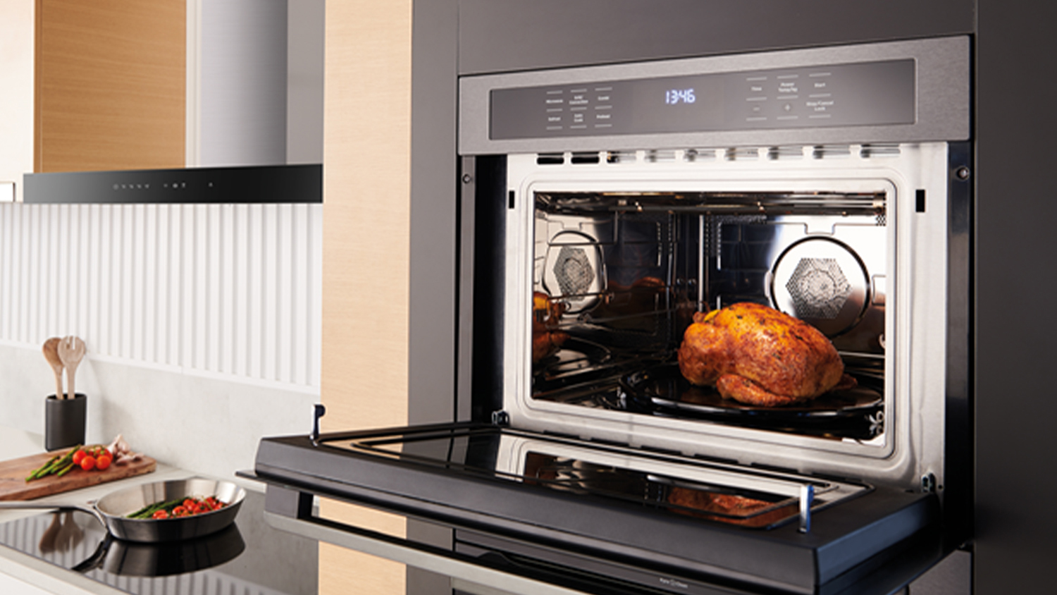 Westinghouse 60cm Built-In Microwave Oven with 10 Functions - Dark Stainless Steel (WMB4425DSC)