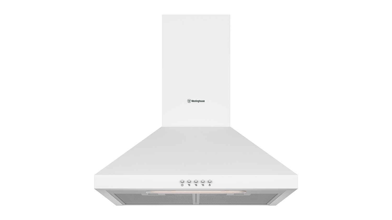 Westinghouse 60cm Pyramid Chimney Wall Mounted Rangehood - White (WRC604WC)