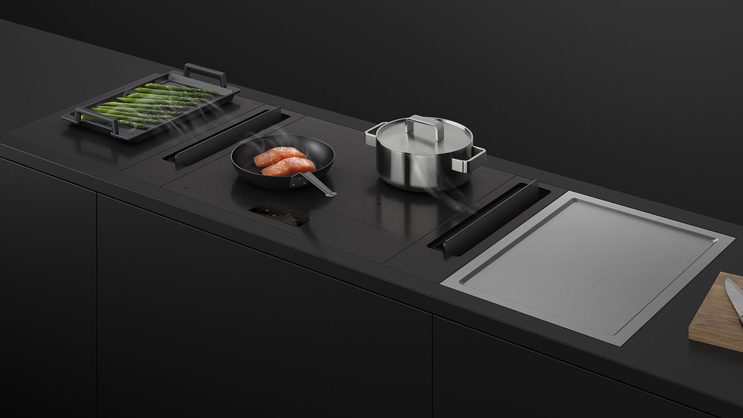 Fisher & Paykel 13cm Downdraft Rangehood - Black (Series 11/CD13DB1)