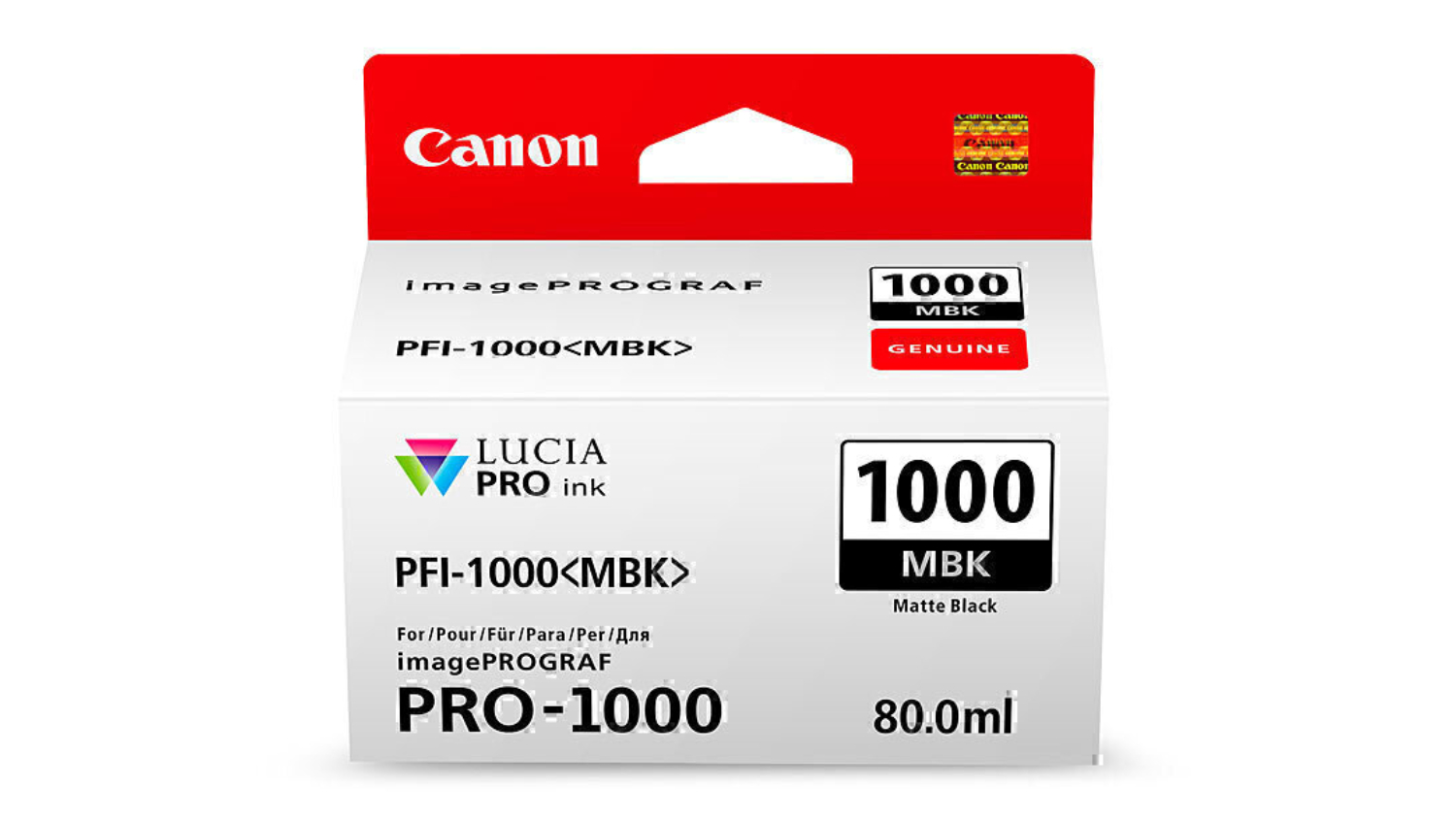 Canon PFI1000 Matte Black Replacement Printer Ink Cartridge