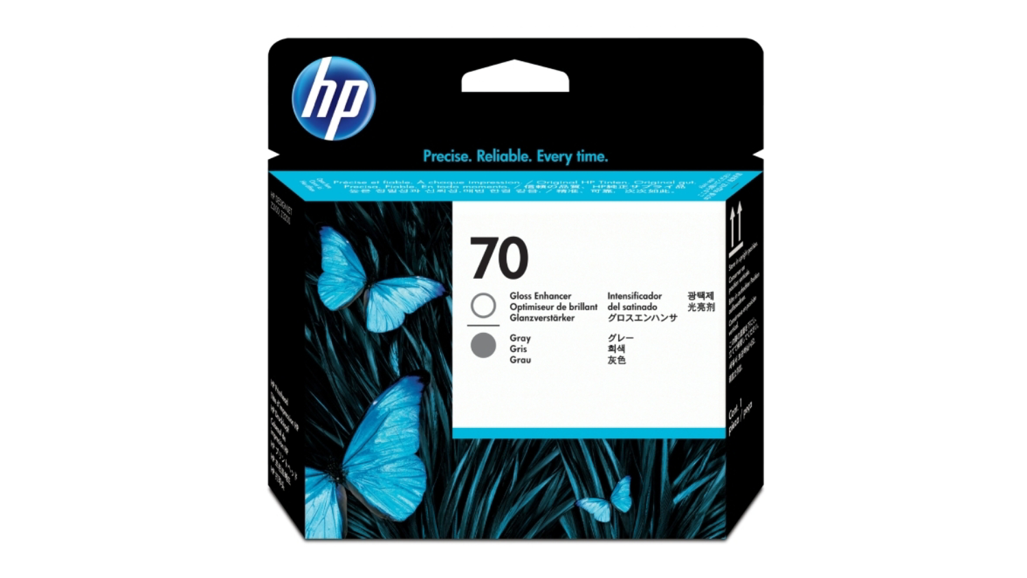 HP#70 Grey Tone and Print Gloss Enhancer Cartridge for DesignJet Printers Combo Pack 130ml C9410A