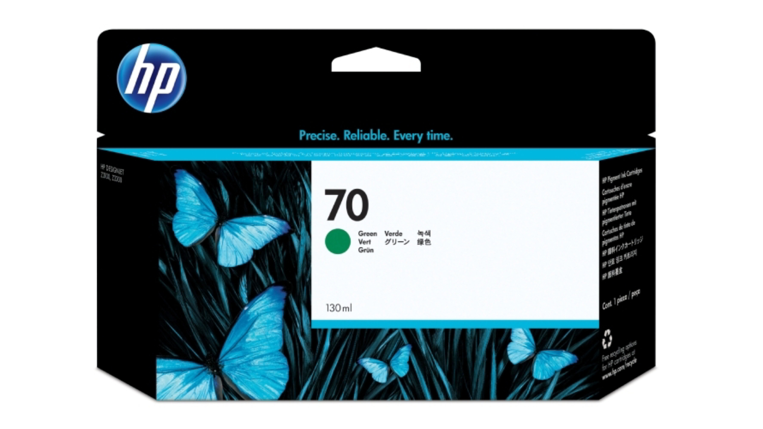 HP #70 Green DesignJet Printer Ink Printhead 130ml C9457A