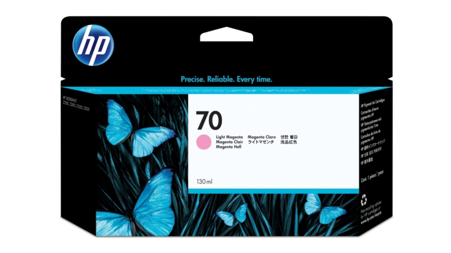 HP #70 Light Magenta DesignJet Printer Ink Printhead 130ml C9455A