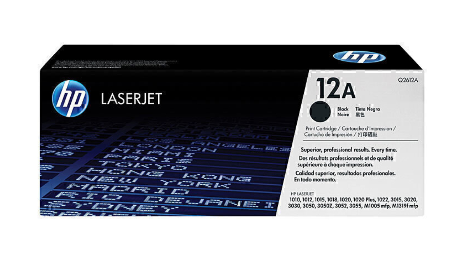 HP #12A Black LaserJet Printer Toner Cartridge Q2612A