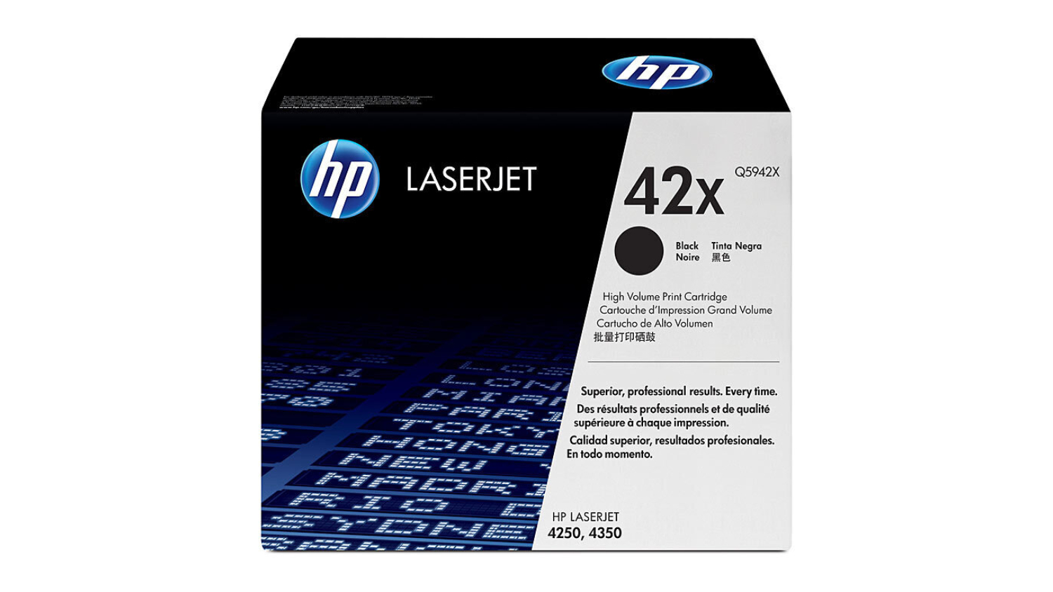HP #42X Black High Yield LaserJet Printer Toner Cartridge Q5942X