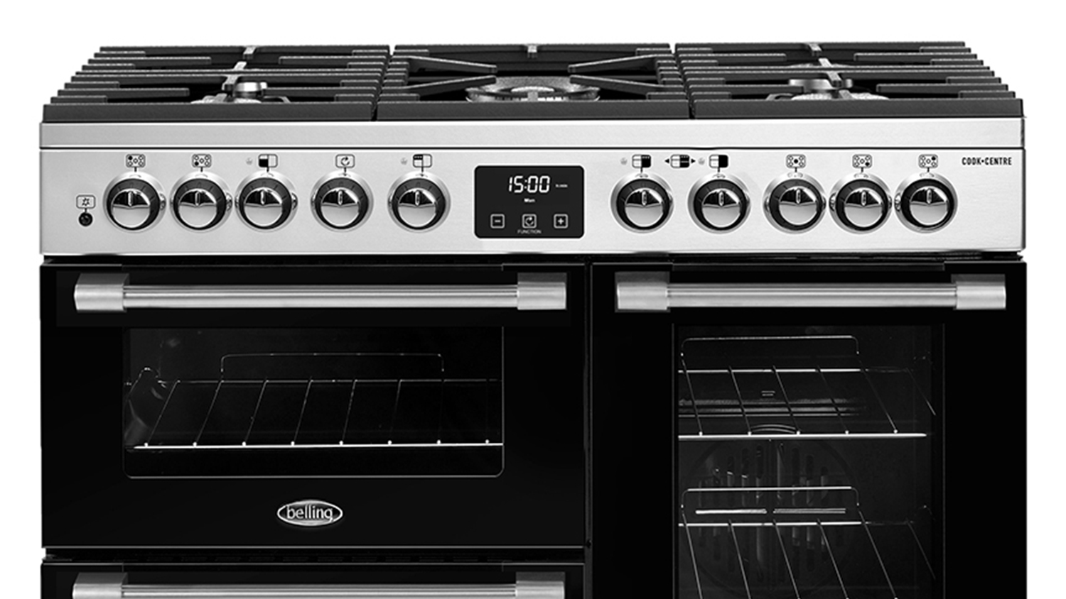 Belling 90cm Dual Fuel Freestanding Oven with Gas Cooktop - Stainless Steel (BCC900DFSS)