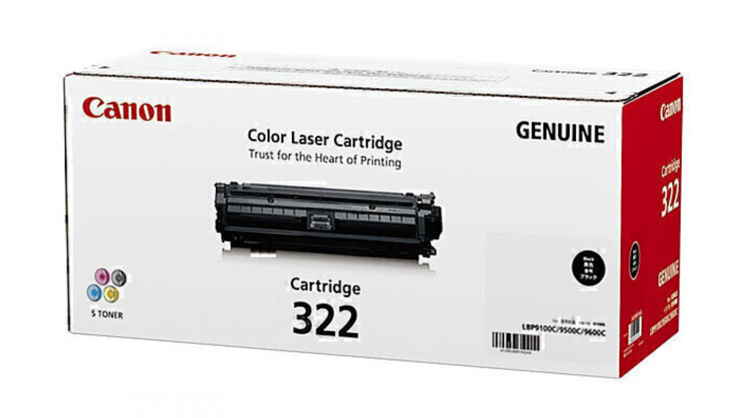 Canon CART322BK Black Replacement Printer Toner Cartridge