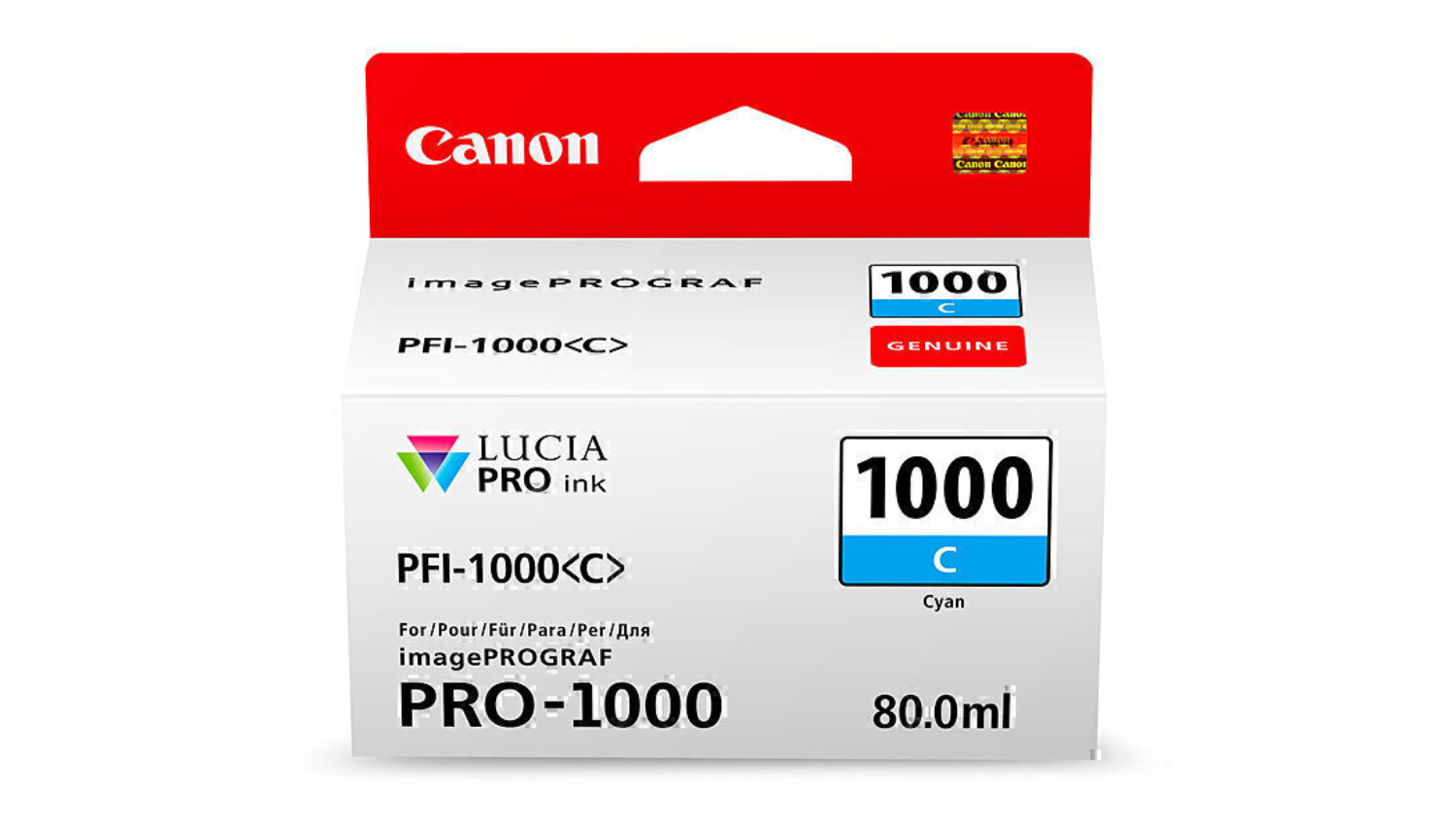 Canon PFI1000 Cyan Replacement Printer Ink Cartridge