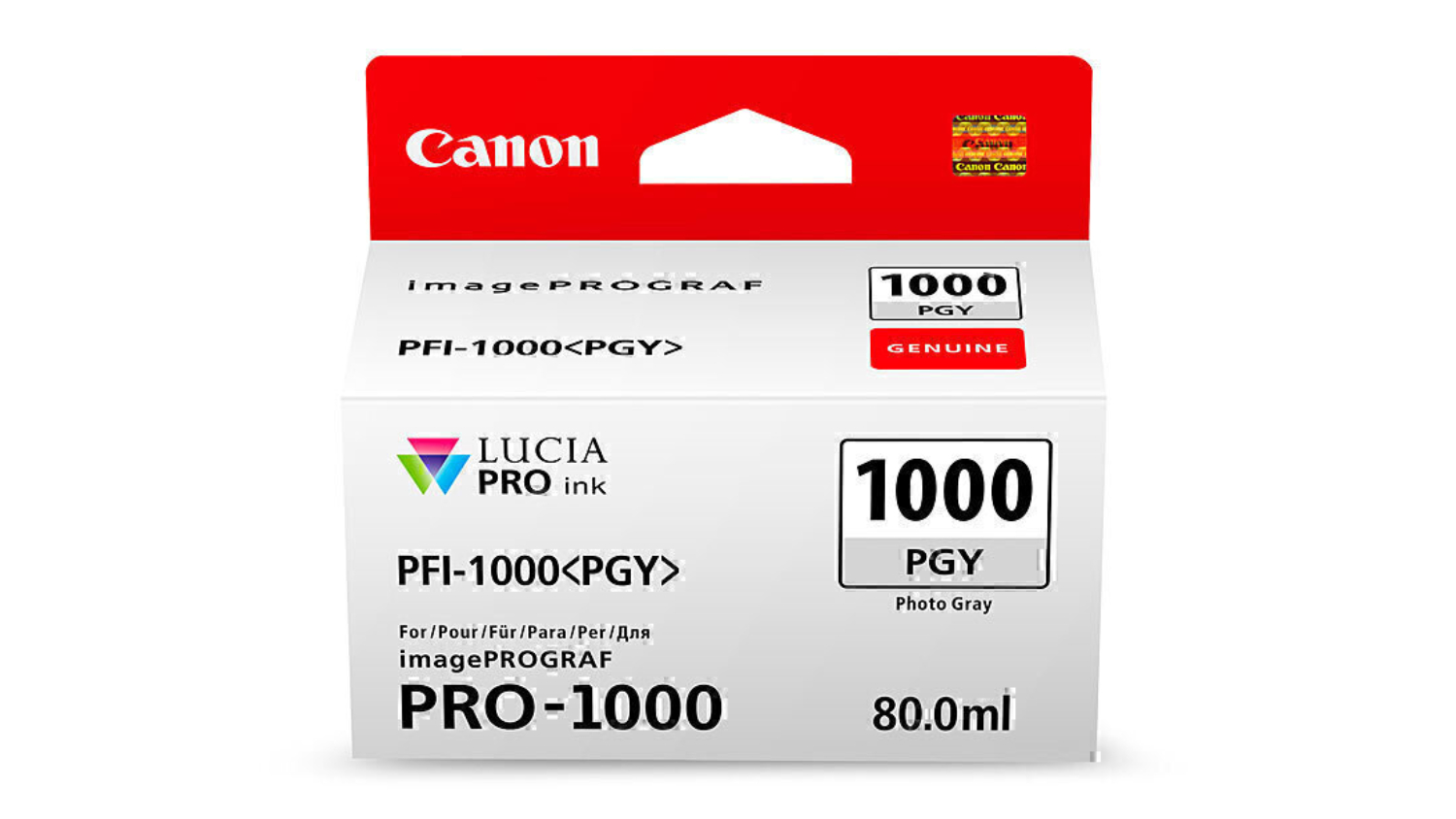 Canon PFI1000PGY Photo Grey Replacement Printer Ink Cartridge