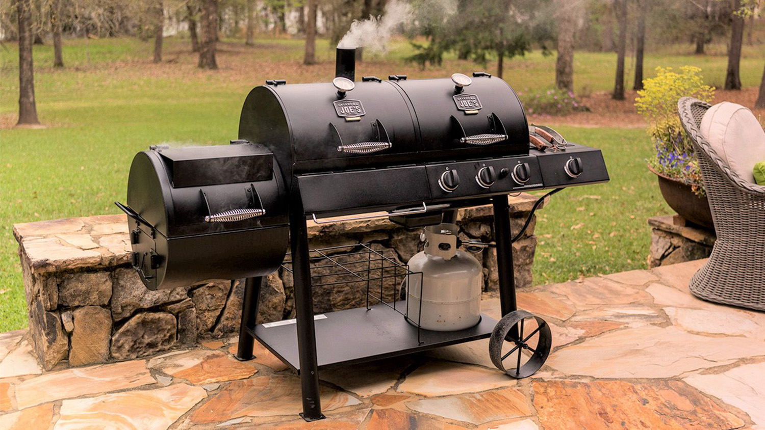 Joe Longhorn Combo Oklahoma Joe Bunnings Offset Smoker Joe Grill