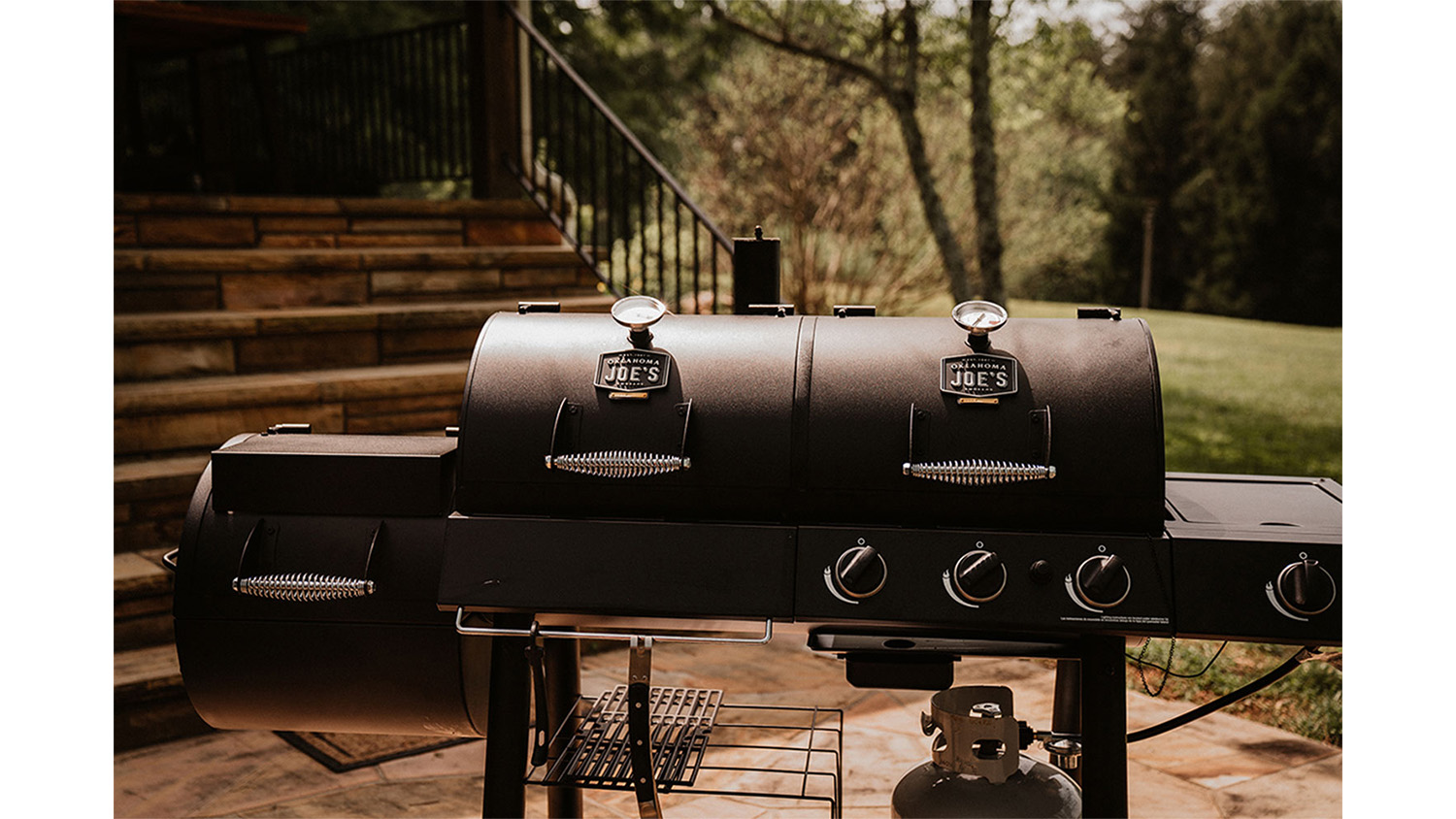 Joe Longhorn Combo Gas Barbecue Smoker Oklahoma Joe's Longhorn