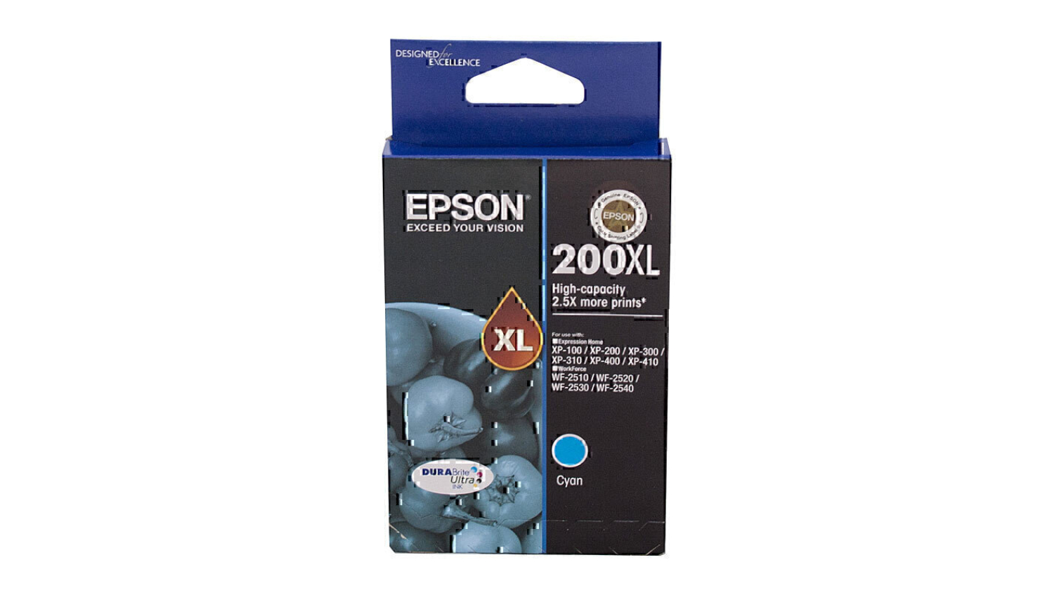 Epson 200 High Yield Cyan Replacement Printer Ink Cartridge