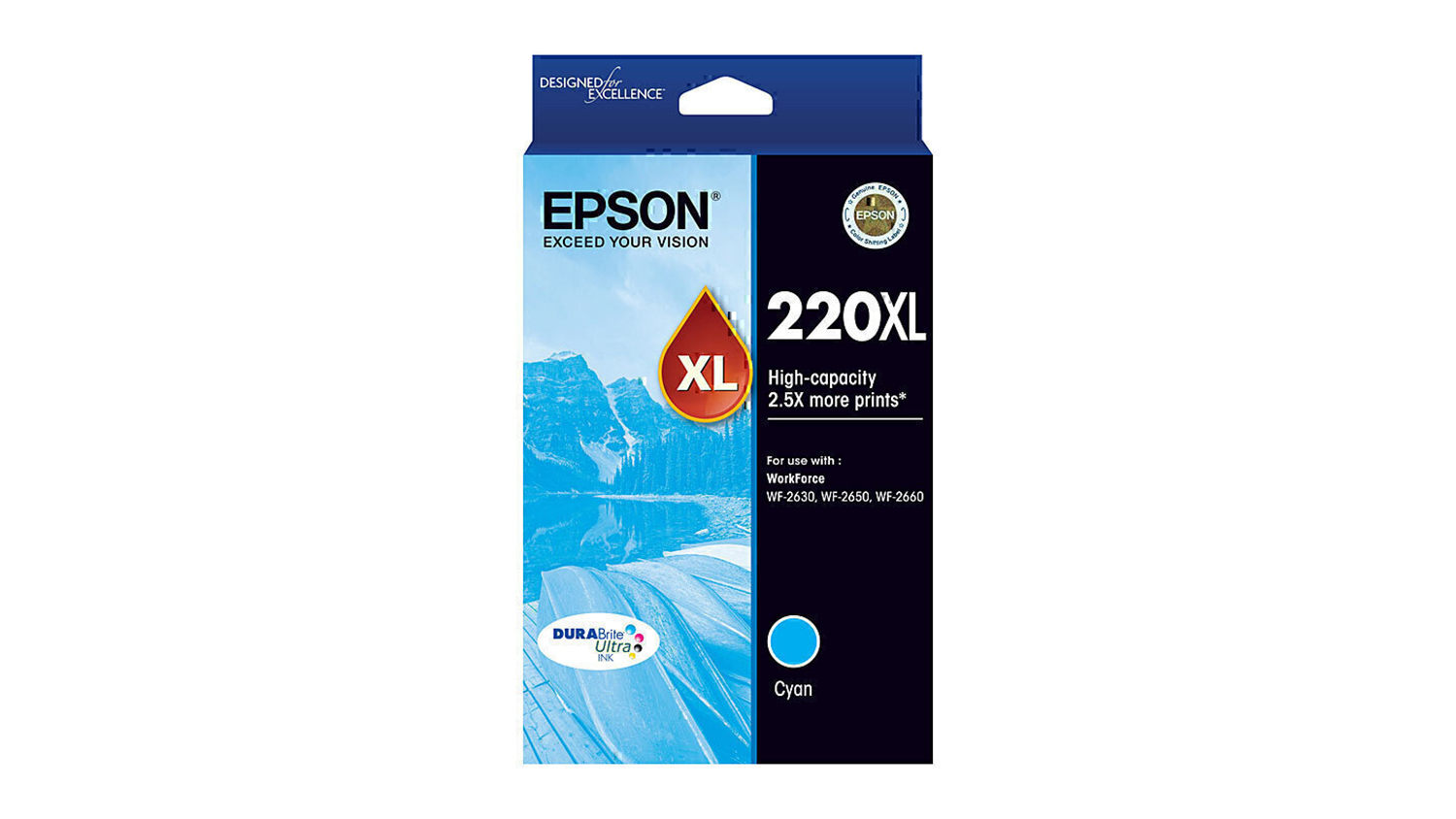 Epson 220 High Yield Cyan Replacement Printer Ink Cartridge