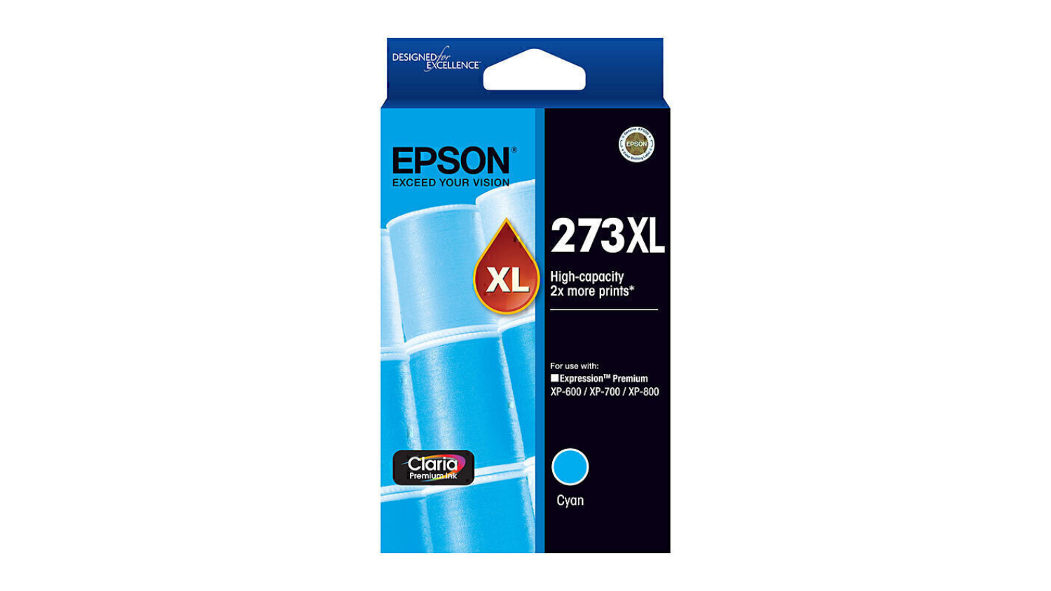 Epson 273 High Yield Cyan Replacement Printer Ink Cartridge