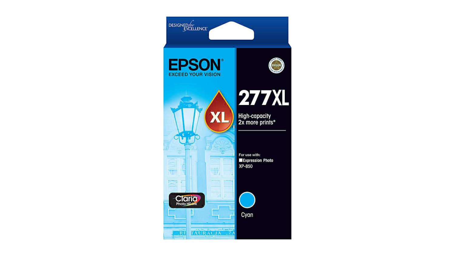 Epson 277 High Yield Cyan Replacement Printer Ink Cartridge