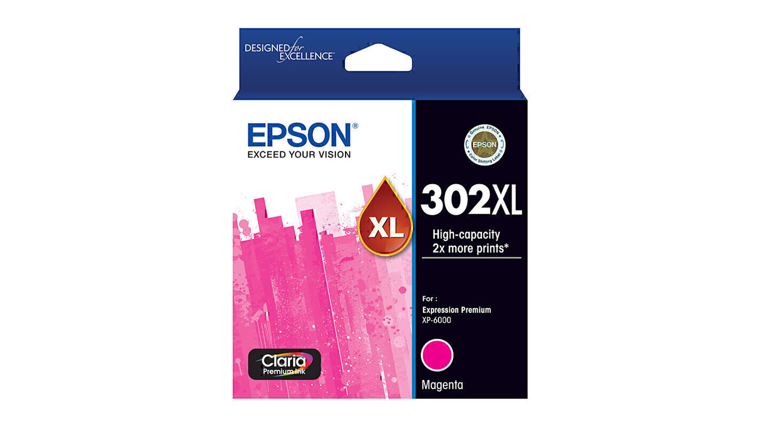 Epson 302 High Yield Magenta Replacement Printer Ink Cartridge