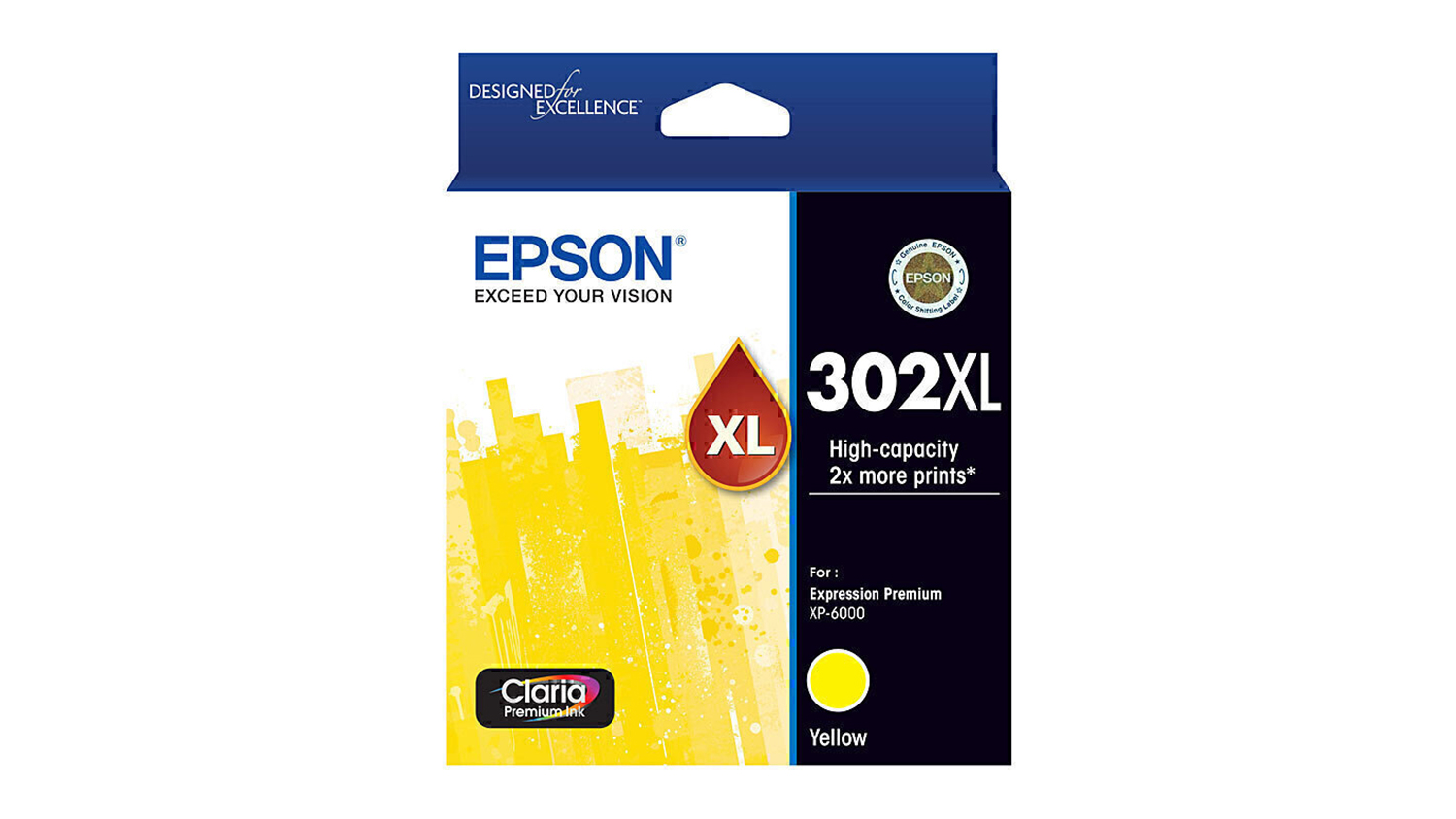 Epson 302 High Yield Yellow Replacement Printer Ink Cartridge