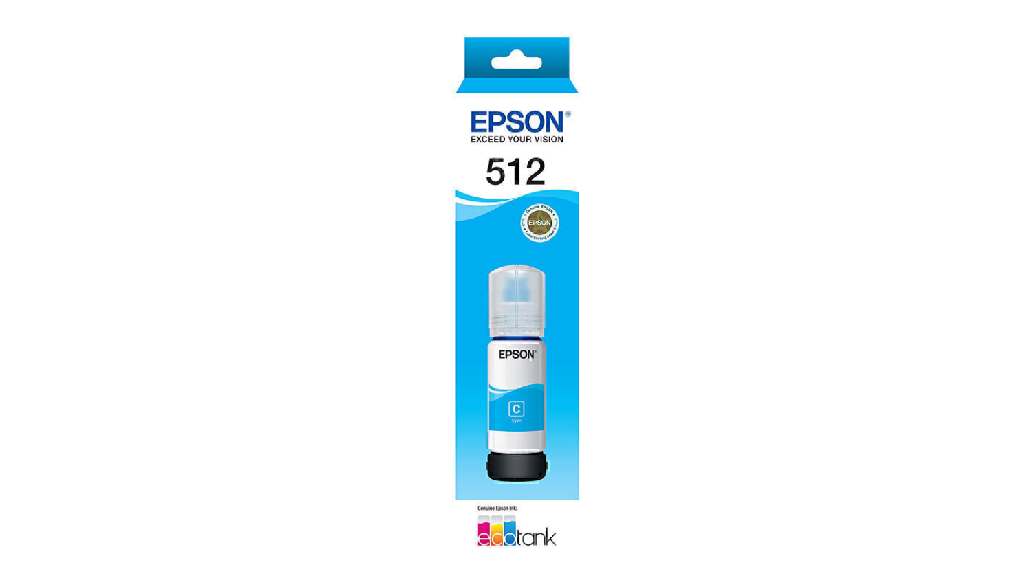 Epson T512 Cyan Replacement EcoTank Printer Ink Cartridge