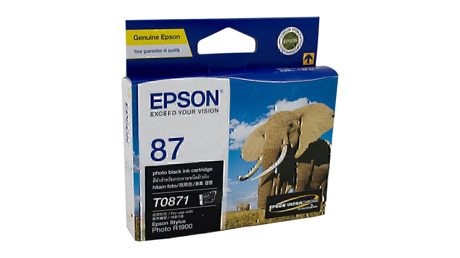 Epson T0871 Photo Black Replacement Printer Ink Cartridge