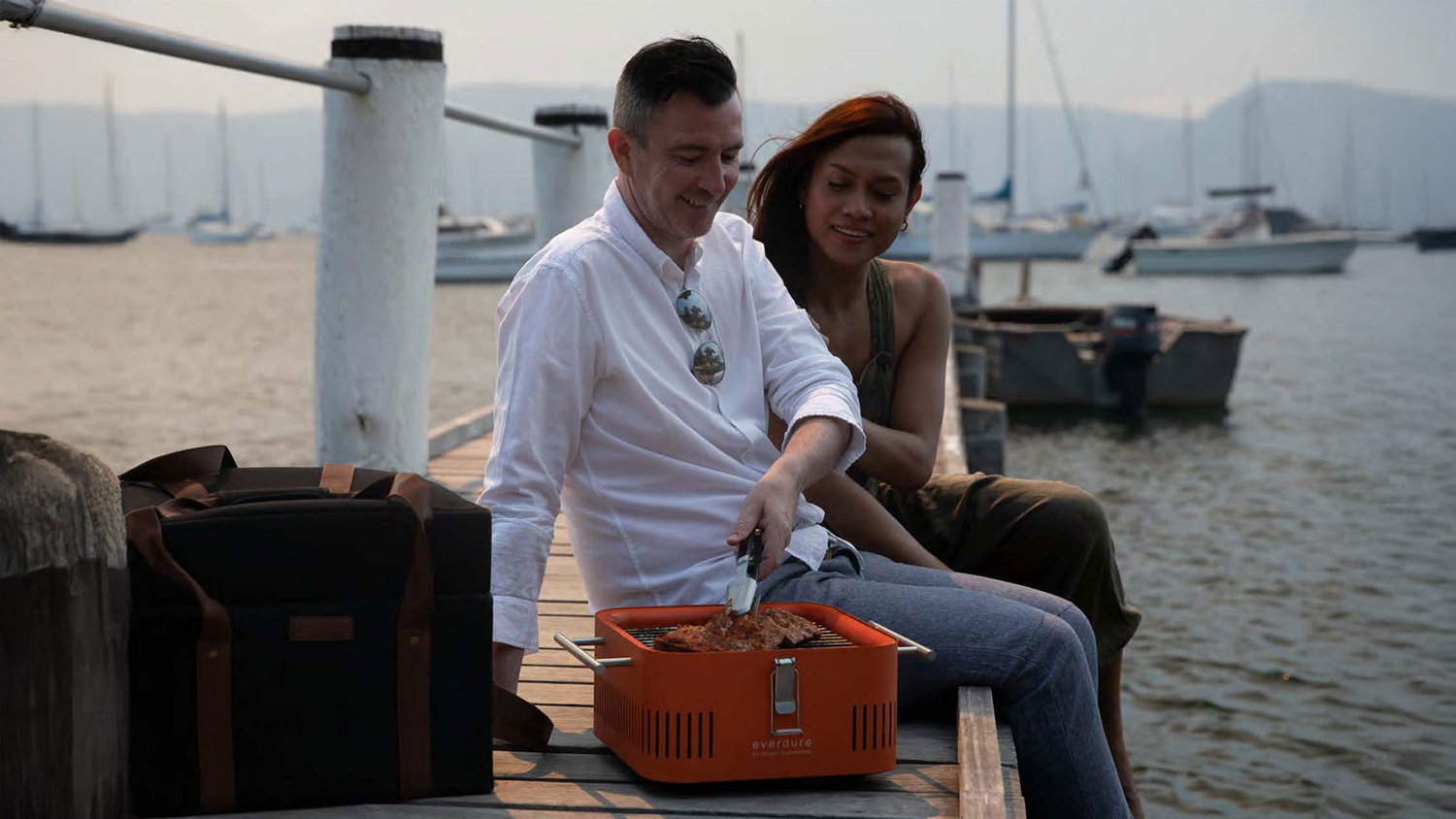 Everdure Cube Portable Charcoal Barbeque - Orange