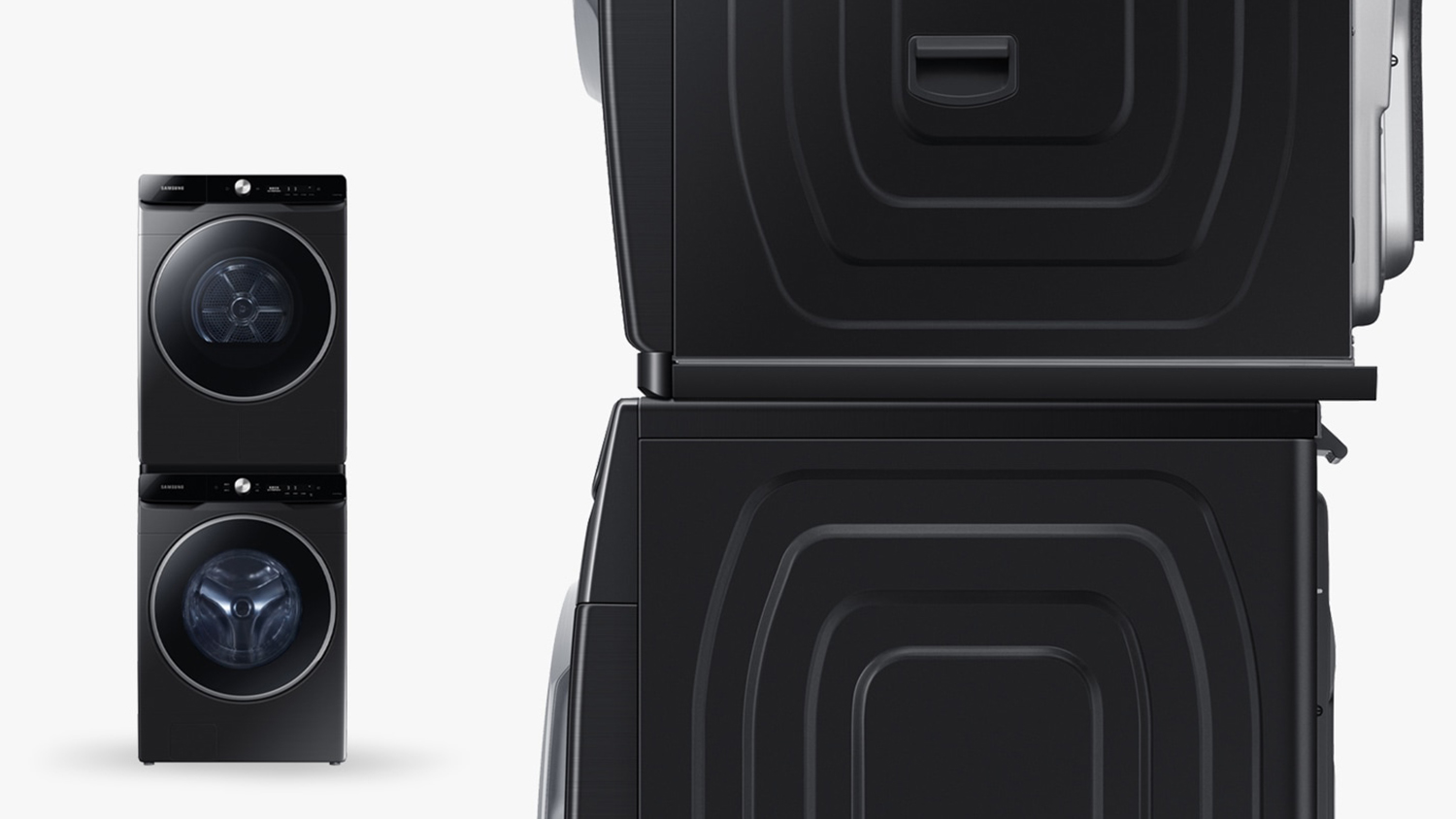 Samsung Stacking Kit for Front Loading Washing Machine & Dryer - Black Caviar (SKK-ATV)