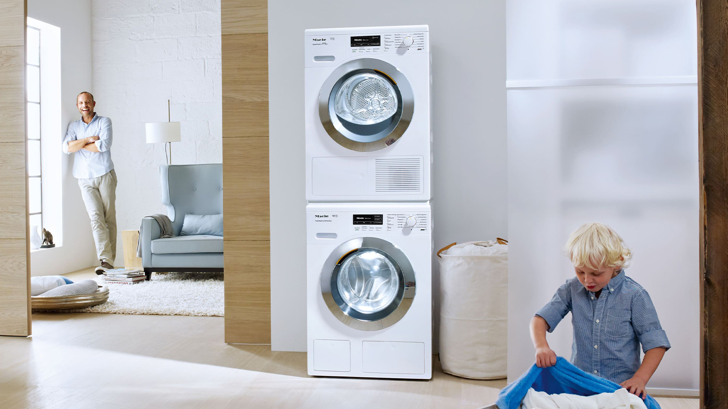 Miele Stacking Kit for Front Loading Washing Machine & Dryer - Lotus White (WTV 501/09256130)