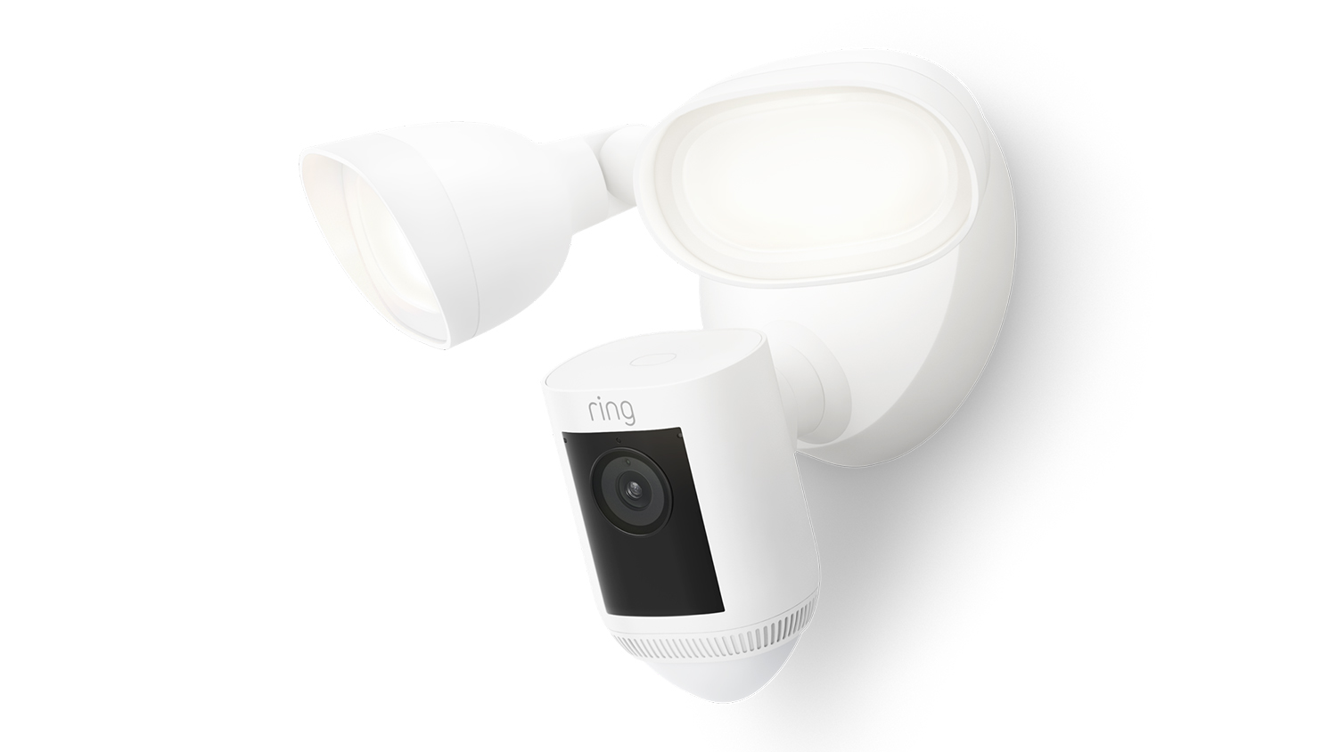 Ring Floodlight Cam Pro 2K Outdoor Wired Smart Security Camera with Wi-Fi Connectivity - 1 Pack (White)