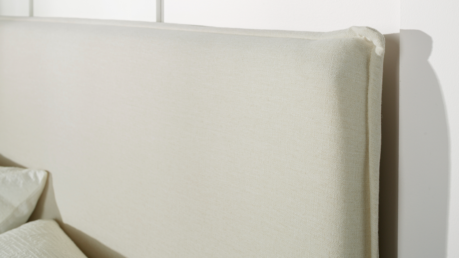 Indiana Super King Upholstered Headboard - Natural