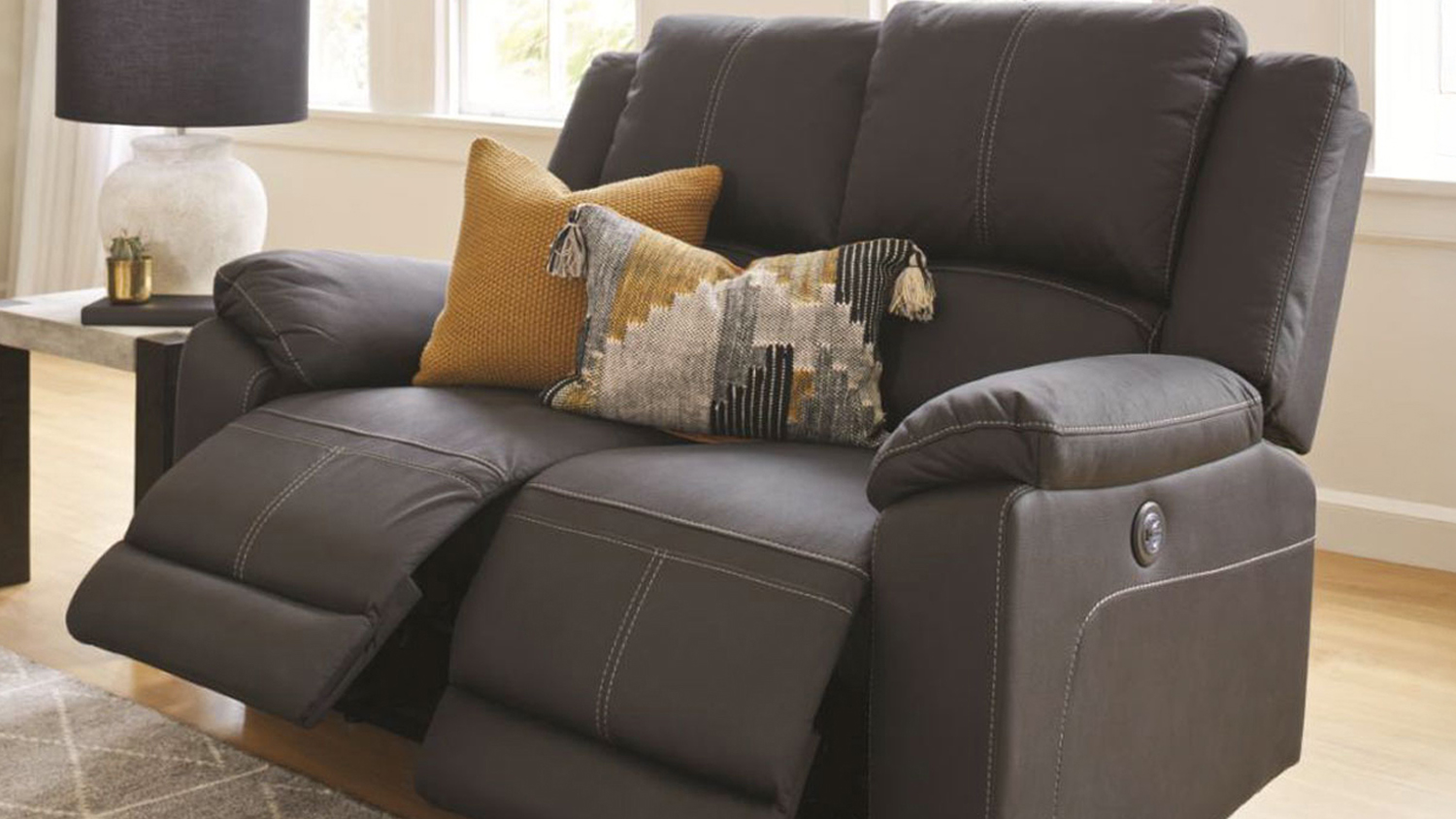 Gaucho 2 Seater Powered Fabric Recliner Sofa