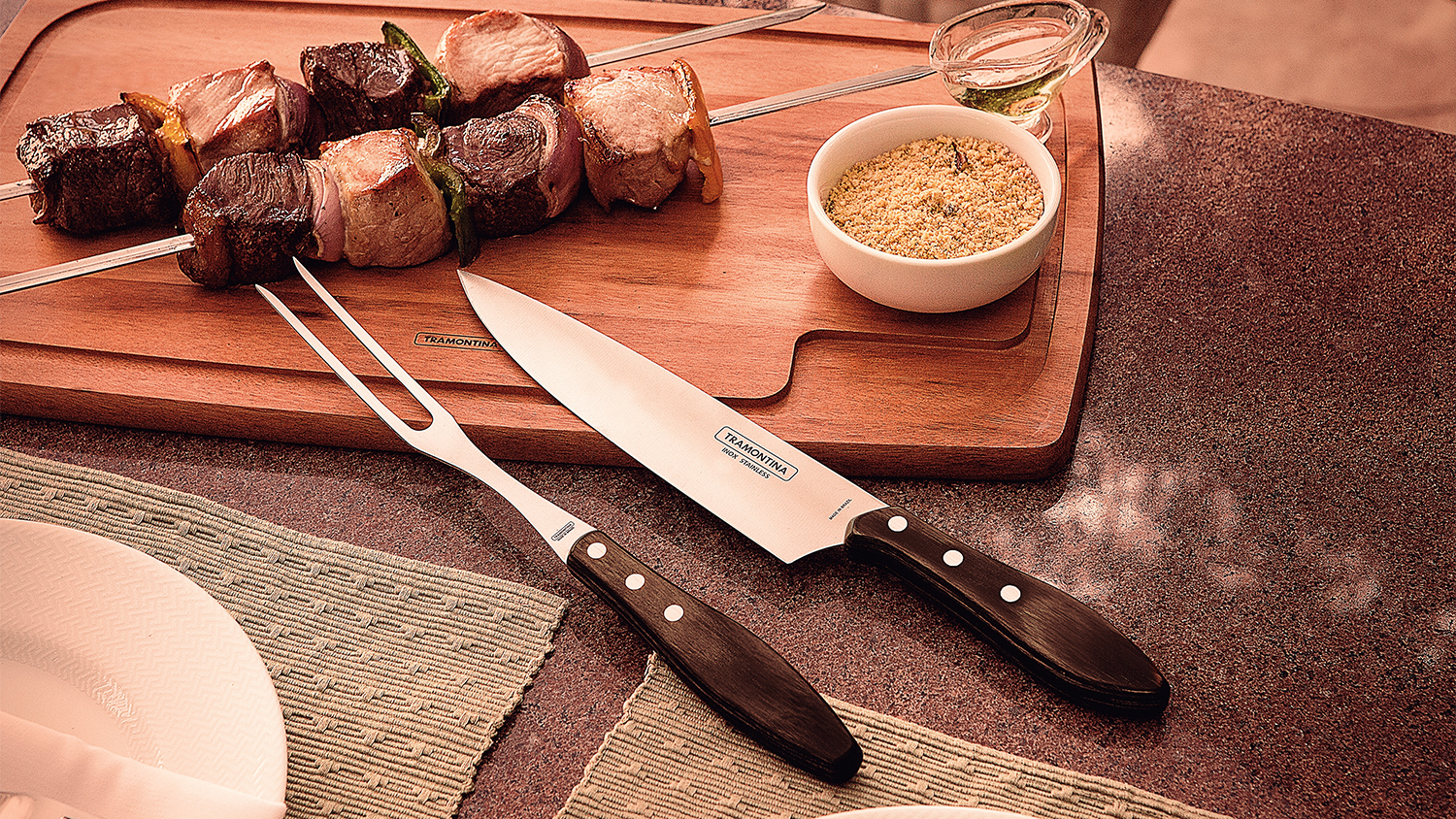 Tramontina Polywood Churrasco Carving Fork 30cm