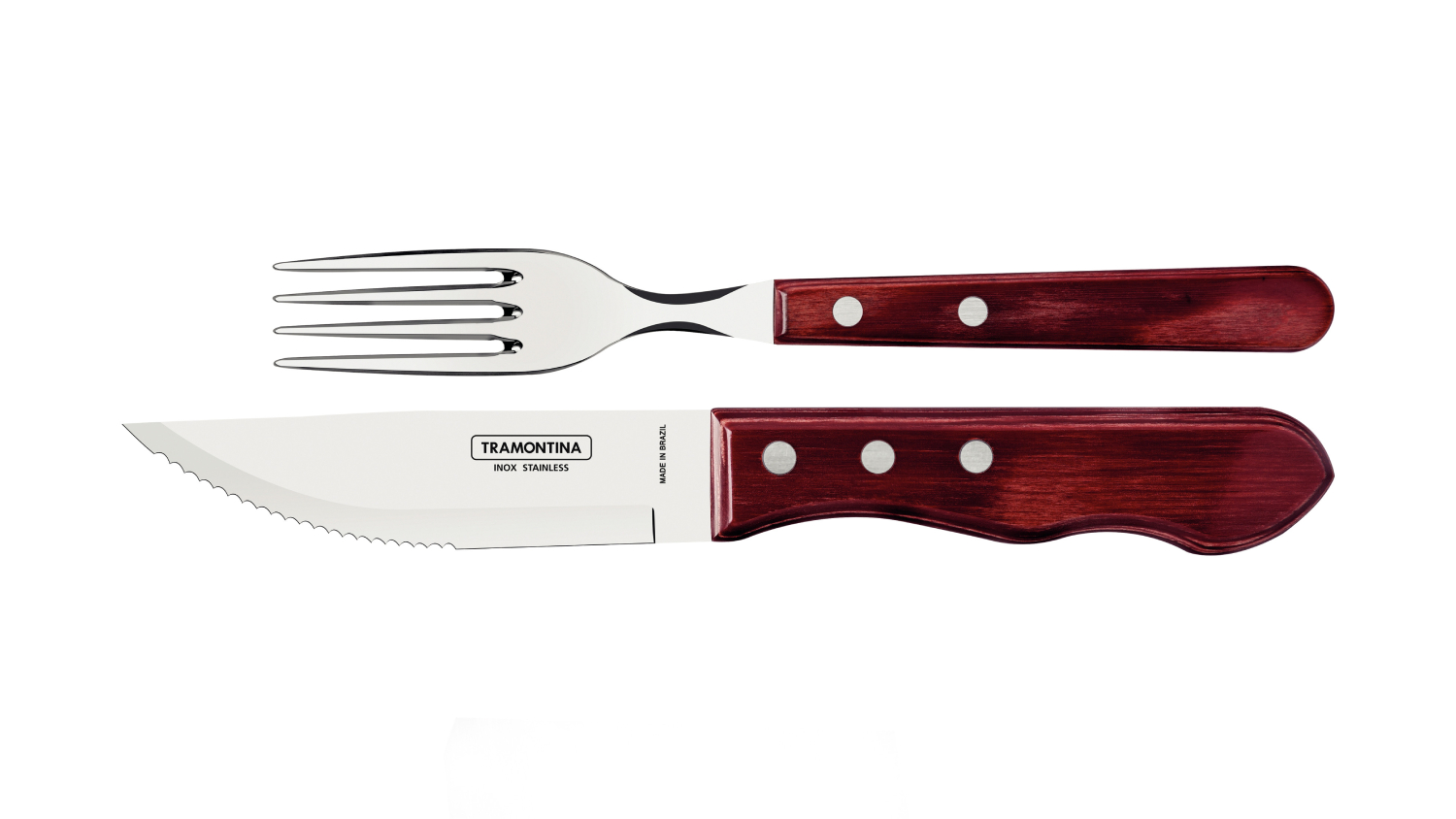 Tramontina Churrasco Jumbo Point Steak Cutlery Set 12pcs. - Red