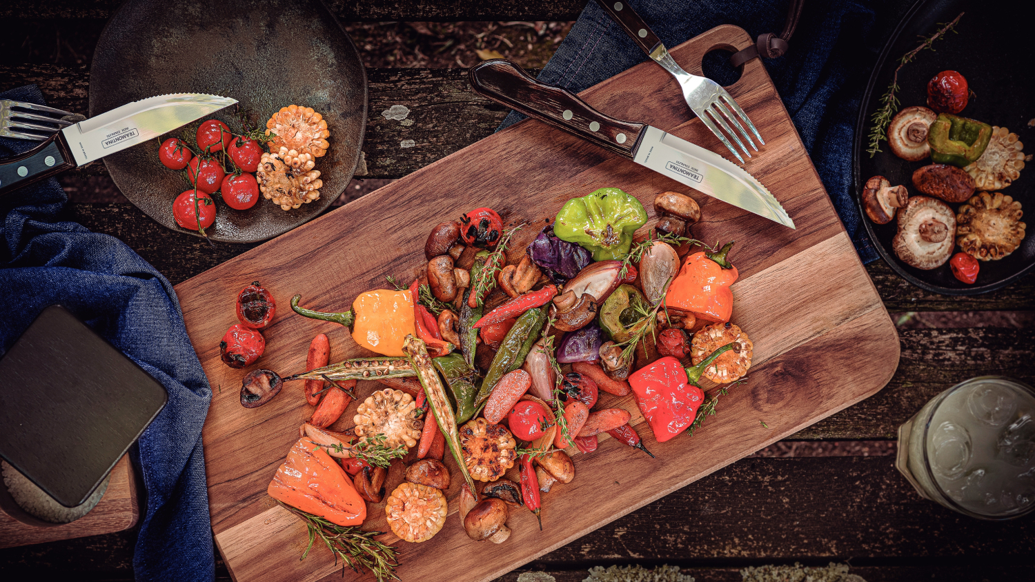 Tramontina Churrasco Jumbo Point Steak Cutlery Set 12pcs. - Brown