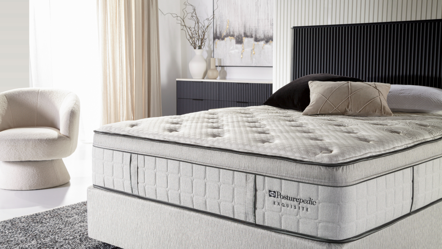 Exquisite Aspen Medium Super King Mattress by Sealy Posturepedic