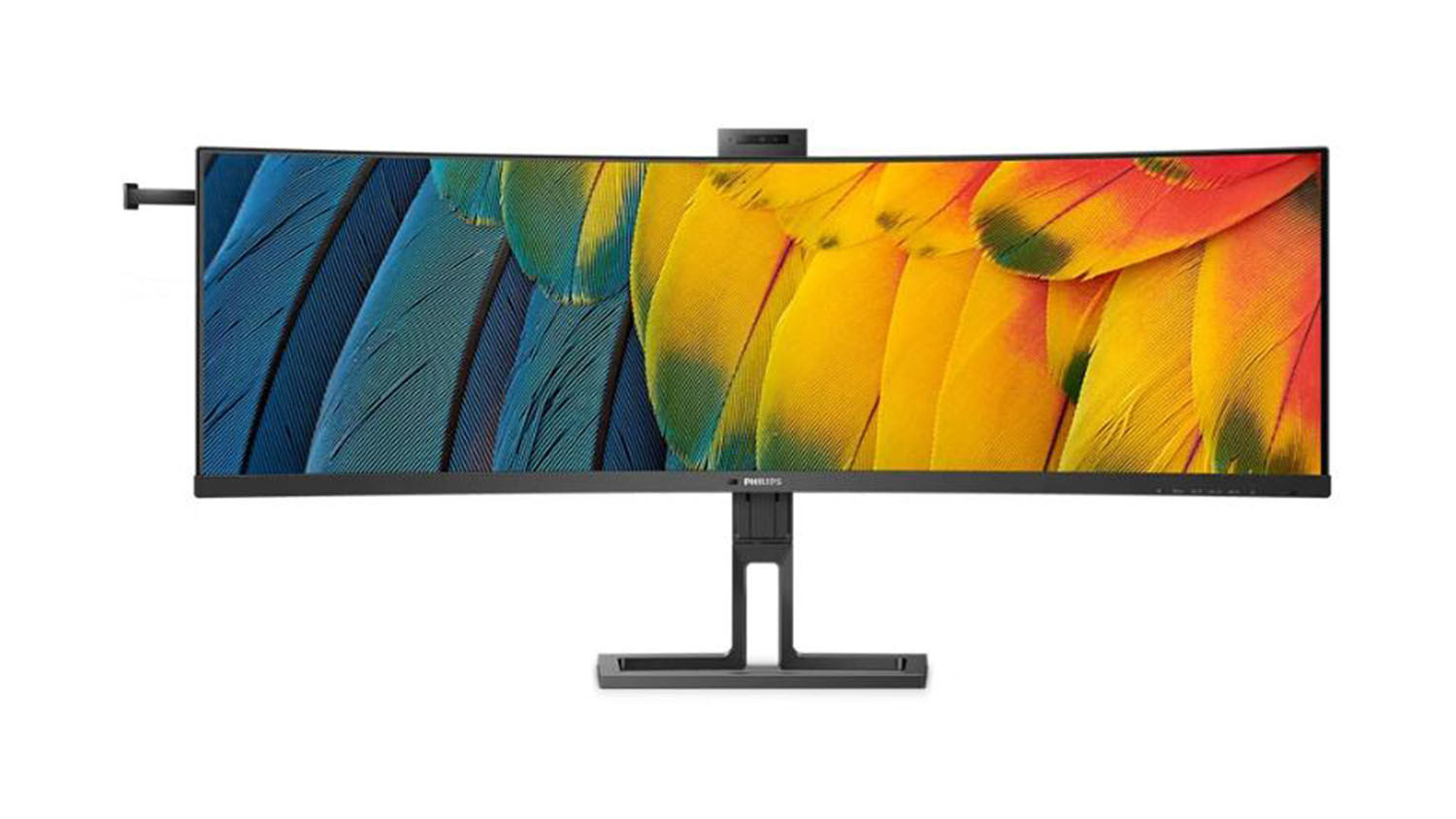 Philips 45" Superwide Curved QHD Monitor with USB-C Connection, Microsoft Hello, Pop-Up Webcam - 5120x1440 75Hz 4ms VA Panel (45B1U6900CH)