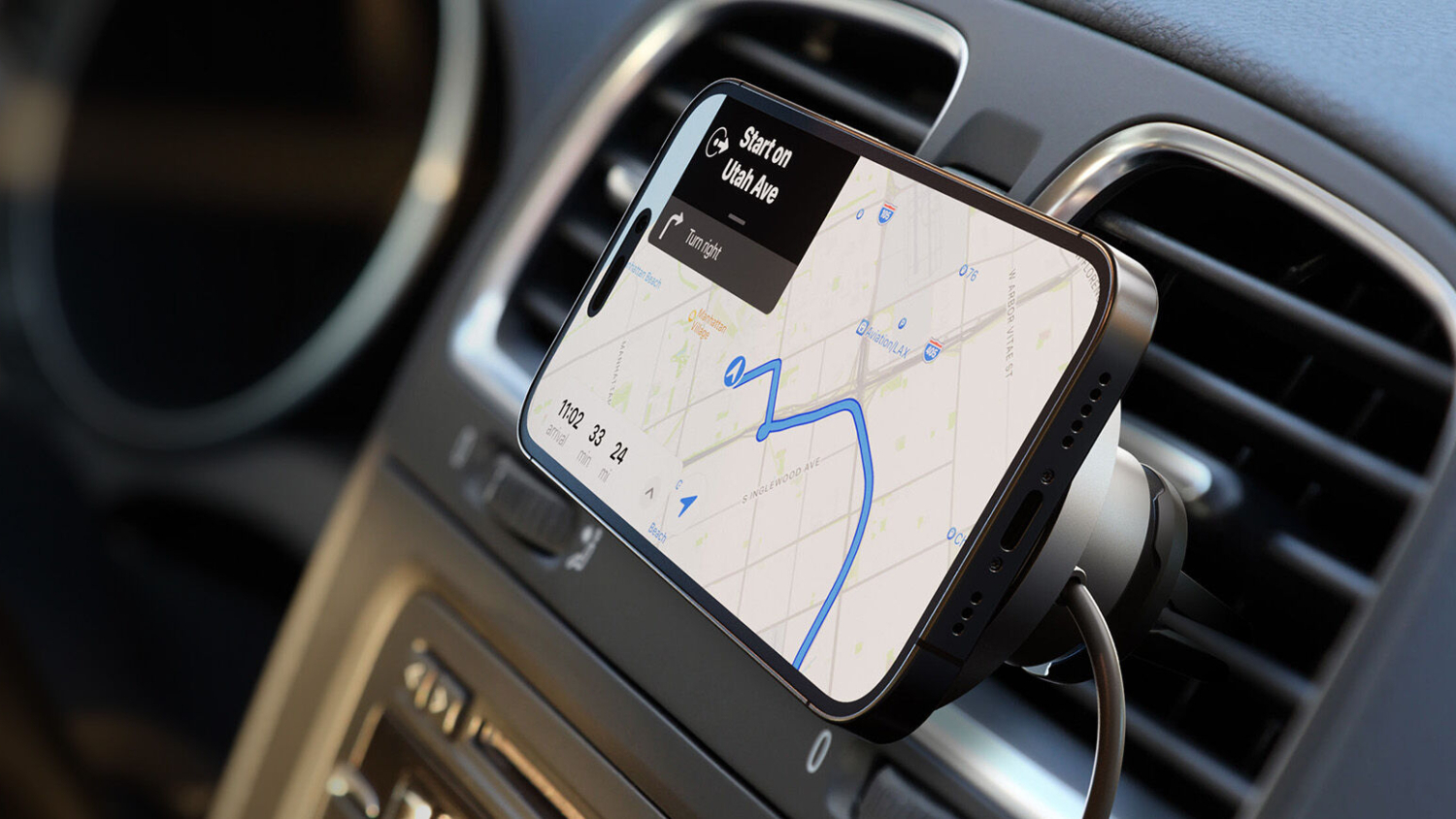 Belkin Boost Charge Pro 15W Wireless MagSafe Charging with Car Charger - White (WIC008dsGR-V2)